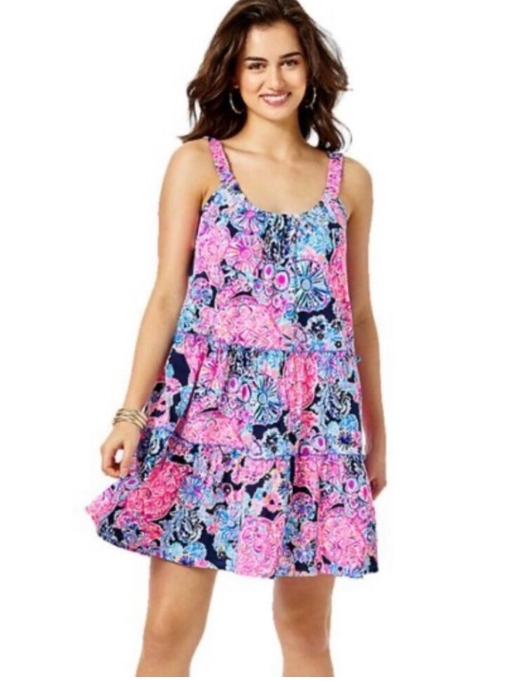 Lilly Pulitzer Loro Tiered Dress in Turtle Amazement
